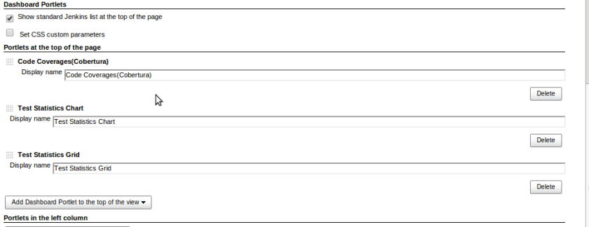 Dashboard View Portlets